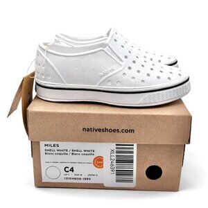 Native Miles Toddler Kids Slip-On Water Shoes Shell White C4 Lightweight EVA